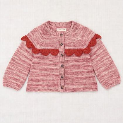 Misha & Puff Scallop Yoke Cardigan ~ Prairie Rose