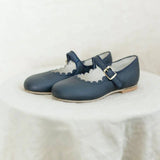 Zimmerman Shoes - Scalloped Mary Jane - Navy: 11 (Child) / Medium (E)