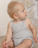 Quincy Mae Caleb Knit Shortall ~ Heathered Sky