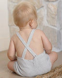 Quincy Mae Caleb Knit Shortall ~ Heathered Sky