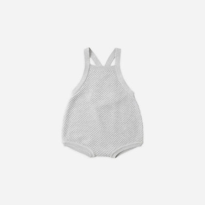 Quincy Mae Caleb Knit Shortall ~ Heathered Sky