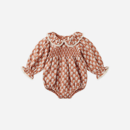 Quincy Mae Callie Romper ~ Holiday Fleur