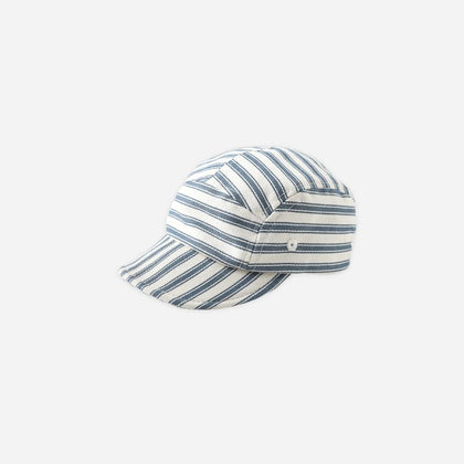Quincy Mae Baby Cap ~ Ocean Pinstripe