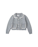 Rylee & Cru Collared Cardigan ~ Dusty Blue