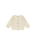 Quincy Mae Ruffle Collar Cardigan ~ Natural