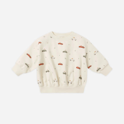 Quincy Mae Relaxed Fleece Sweatshirt~ Cars