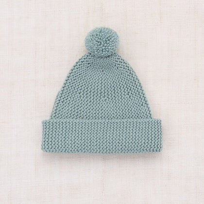 Misha & Puff Baby Garter Hat ~ Overcast