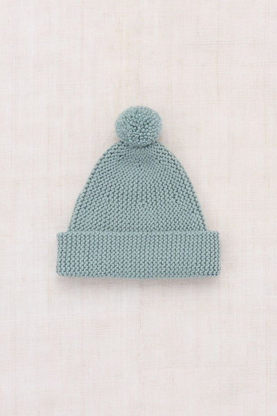 Misha & Puff Baby Garter Hat ~ Overcast