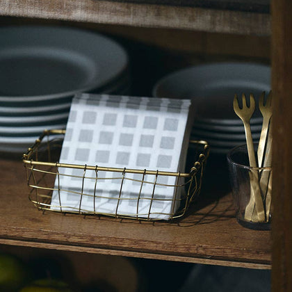 Fog Linen Work - Iron Wire Basket Rectangle (S)