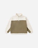 Rylee + Cru Quarter Zip Crew ~ Olive