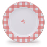 Crow Canyon Home - Max Humphrey x CCH Gingham Enamelware Dinner Plate: Blue