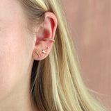 Kris Nations - Tennis Racket Crystal and Enamel Stud Earrings: 18K Gold Vermeil