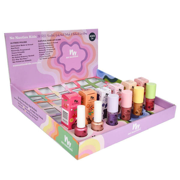 no nasties kids - Counter Point Of Sale - Lip Gloss & Nail Polish