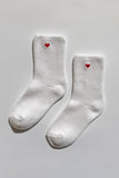 Le Bon Shoppe - Embroidered Cloud Socks : White + Heart