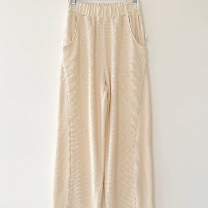 Le Bon Shoppe - Waffle Lo Pants (2S-2M-2L): NATUREL