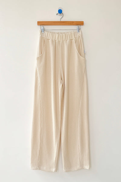 Le Bon Shoppe - Waffle Lo Pants (2S-2M-2L): NATUREL