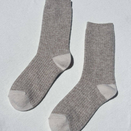 Le Bon Shoppe - Wool Waffled Socks : Oatmeal / Cream