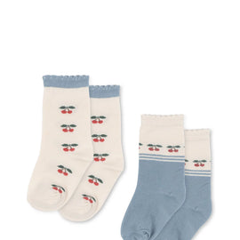 Konges 2 Pack Cherry Socks ~ Cherry mix
