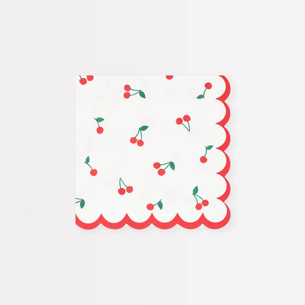 Meri Meri Cherry Pattern Small Napkins