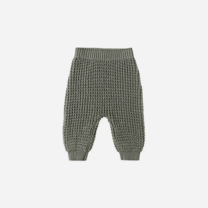 Quincy Mae Chunky Knit Pant ~ Forest