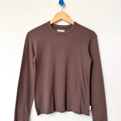 Le Bon Shoppe Pointelle Fundamental Tee ~ Chocolate