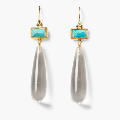 Chan Luu Messina Earrings Clear Quartz