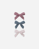 Quincy Mae Bow with Clip Set of 3 ~ Mulberry, Ocean, Lilac