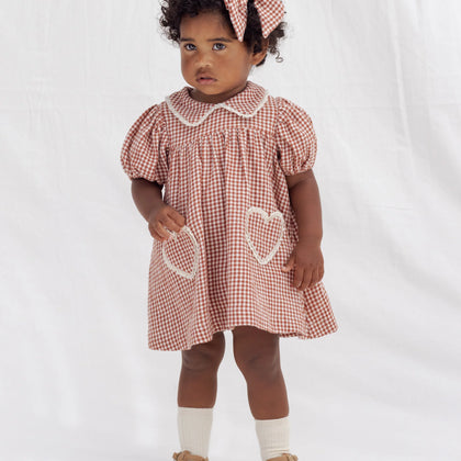 Quincy Mae Coraline Dress ~ Red Gingham