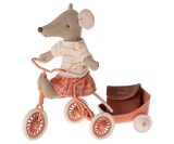 Maileg Big Sister Tricycle mouse ~ Coral
