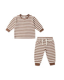 Quincy Mae Cozy Set ~ Cedar Stripe
