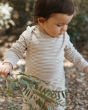 Go Gently Nation Rib Romper ~ Camel Stripe