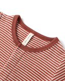 Quincy Mae Hidden Snap Footie ~ Candy Stripe