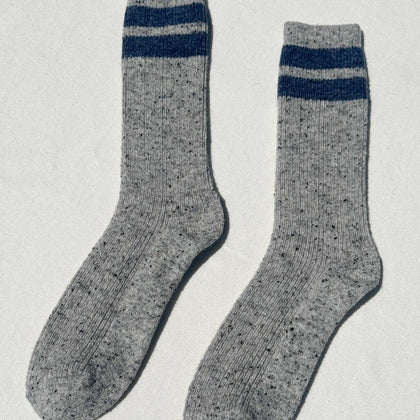 Le Bon Shoppe - Snow Varsity Socks Grey / Blue