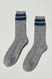 Le Bon Shoppe - Snow Varsity Socks Grey / Blue