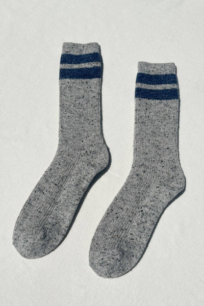 Le Bon Shoppe - Snow Varsity Socks Grey / Blue