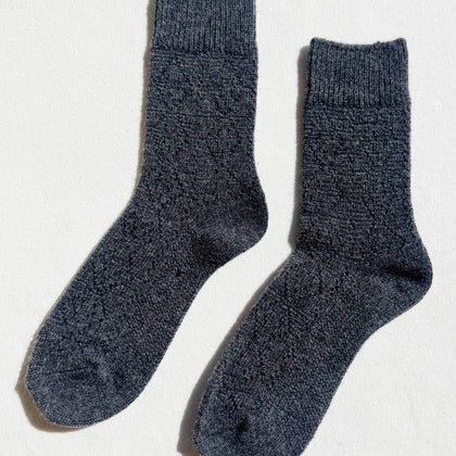 Le Bon Shoppe - Cashmere Pointelle Socks: Charcoal