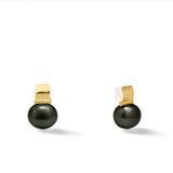 CC & Co by Catherine Canino - Smooth + Classic Pebble Pearl Posts- Medium: White