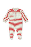 Sleepy Doe - BABY Sleepsuit| RED & OATMEAL BRETON
