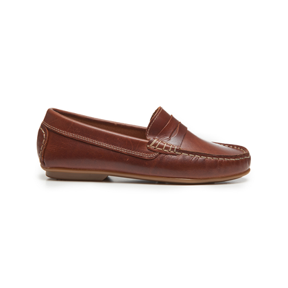 Childrenchic Inc - Leather Penny Loafers in Brown: 30 (US 13C)