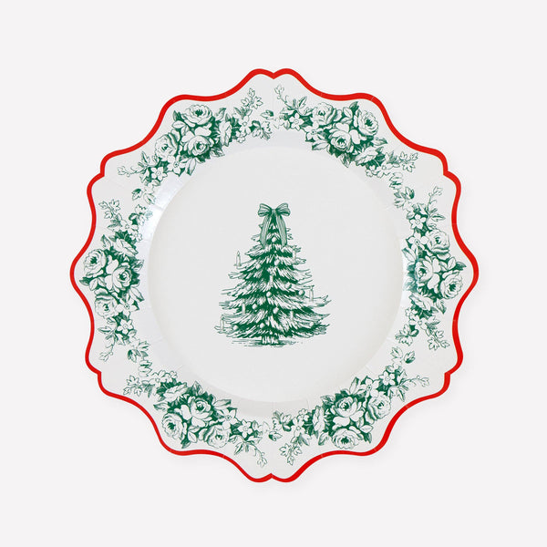 Meri Meri - Toile De Jouy Christmas Side Plates