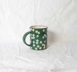 Erika Christine Ceramics - Scattered Petunia Mug- Emerald