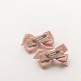 Tangle Shiny Stars - Mini Bow Hair Clips | Baby Pink