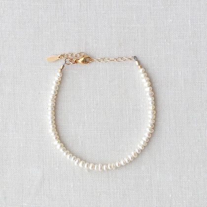 Kris Nations - Seed Pearl Bracelet: Gold-Filled
