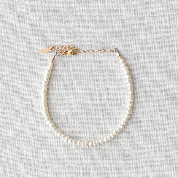 Kris Nations - Seed Pearl Bracelet: Gold-Filled