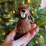 Ornaments 4 Orphans - Beaver Felt Wool Christmas Ornament