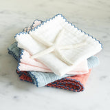 Babette - Washcloth-3 pack: Apricot-White-Peony