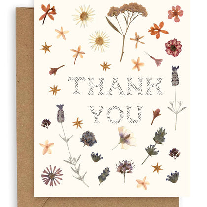 Adelfi - Pressed Flowers Thank You Card: Single