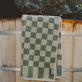 Bathing Culture - Bathhouse Check Organic Cotton Towel - Sage: Hand Towel