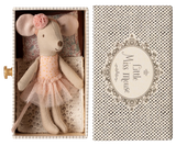 Maileg Little Sister Ballerina Mouse in Daybed