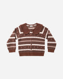 Rylee + Cru Fair Isle Cardigan ~ Mulberry Stripe
